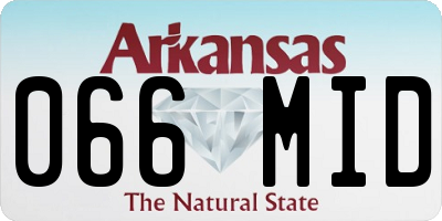 AR license plate 066MID
