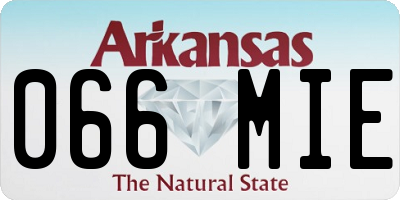 AR license plate 066MIE