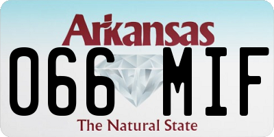 AR license plate 066MIF