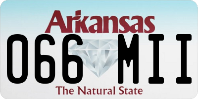 AR license plate 066MII