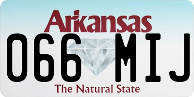 AR license plate 066MIJ