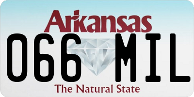 AR license plate 066MIL