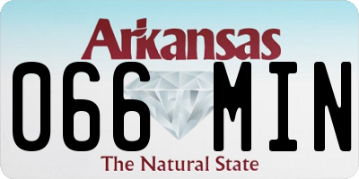 AR license plate 066MIN