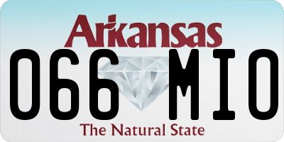 AR license plate 066MIO