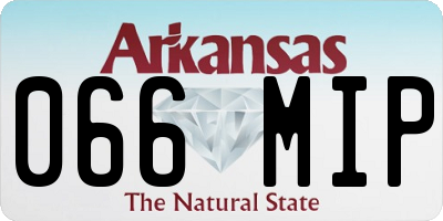 AR license plate 066MIP