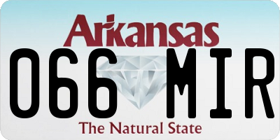 AR license plate 066MIR