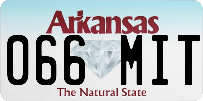 AR license plate 066MIT