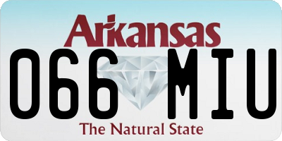 AR license plate 066MIU