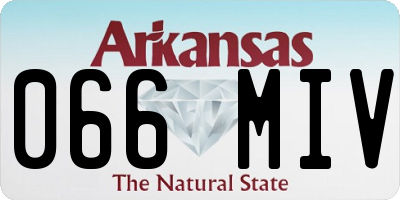 AR license plate 066MIV