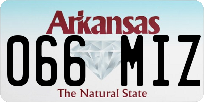 AR license plate 066MIZ