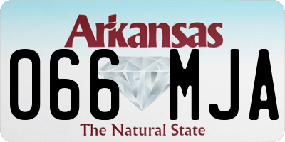 AR license plate 066MJA