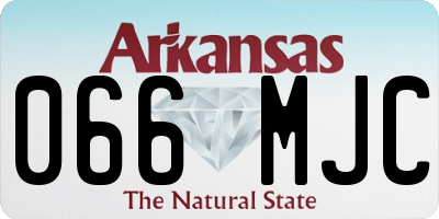 AR license plate 066MJC