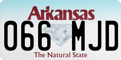 AR license plate 066MJD