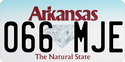AR license plate 066MJE