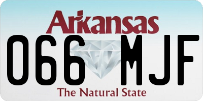 AR license plate 066MJF