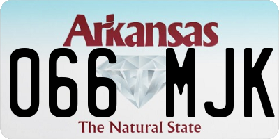 AR license plate 066MJK