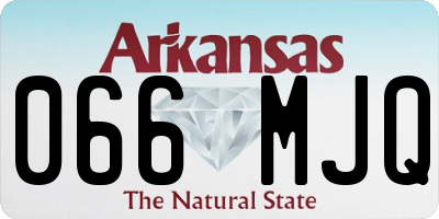 AR license plate 066MJQ