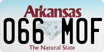 AR license plate 066MOF