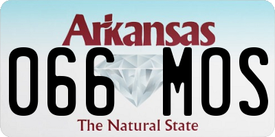 AR license plate 066MOS