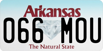 AR license plate 066MOU