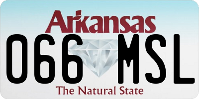 AR license plate 066MSL