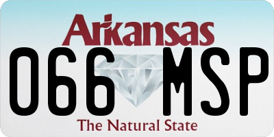 AR license plate 066MSP