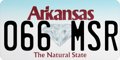AR license plate 066MSR