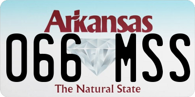 AR license plate 066MSS