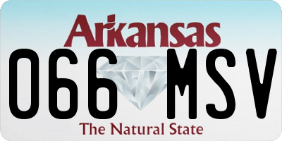 AR license plate 066MSV