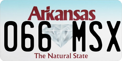 AR license plate 066MSX