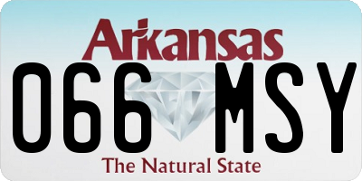 AR license plate 066MSY