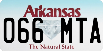 AR license plate 066MTA