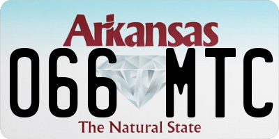 AR license plate 066MTC