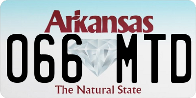 AR license plate 066MTD