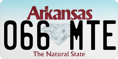 AR license plate 066MTE