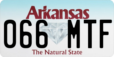 AR license plate 066MTF