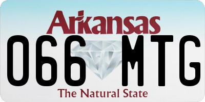 AR license plate 066MTG