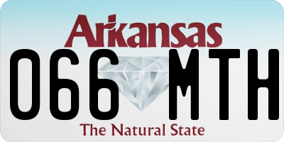 AR license plate 066MTH