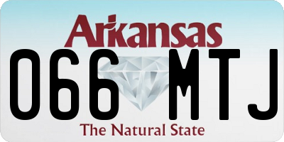 AR license plate 066MTJ