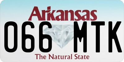 AR license plate 066MTK