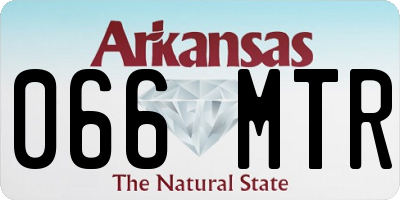 AR license plate 066MTR