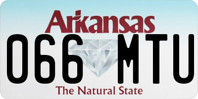 AR license plate 066MTU