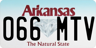 AR license plate 066MTV
