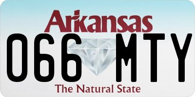 AR license plate 066MTY