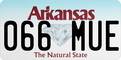 AR license plate 066MUE