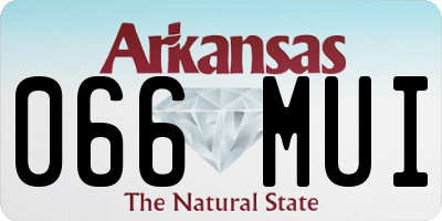 AR license plate 066MUI