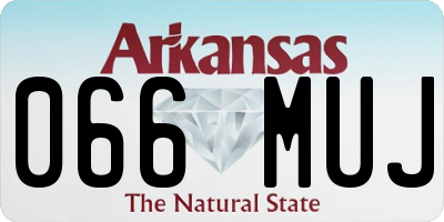 AR license plate 066MUJ