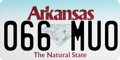 AR license plate 066MUO