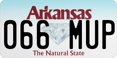 AR license plate 066MUP