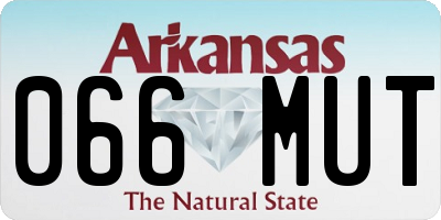 AR license plate 066MUT
